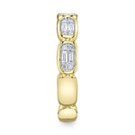 0.29CT 14K Y/G DIAMOND BAGUETTE BAND