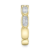 0.29CT 14K Y/G DIAMOND BAGUETTE BAND