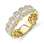 0.50CT 14K Y/G DIAMOND BAGUETTE BAND