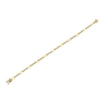 0.54CT 14K Y/G DIAMOND BEZEL GEO CUT BRACELET