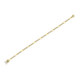 0.54CT 14K Y/G DIAMOND BEZEL GEO CUT BRACELET