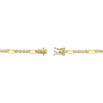 0.54CT 14K Y/G DIAMOND BEZEL GEO CUT BRACELET