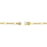 0.54CT 14K Y/G DIAMOND BEZEL GEO CUT BRACELET