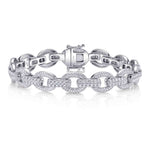 3.82CT 14K W/G DIAMOND LINK BRACELET