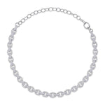 6.77CT 14K W/G DIAMOND LINK NECKLACE