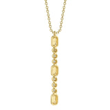 0.09CT 14K Y/G DIAMOND BEZEL GEO CUT LARIAT NECKLACE