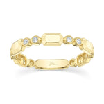 0.06CT 14K Y/G DIAMOND BEZEL GEO CUT BAND