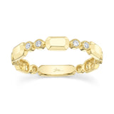 0.06CT 14K Y/G DIAMOND BEZEL GEO CUT BAND