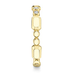 0.06CT 14K Y/G DIAMOND BEZEL GEO CUT BAND