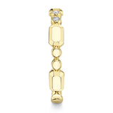 0.06CT 14K Y/G DIAMOND BEZEL GEO CUT BAND