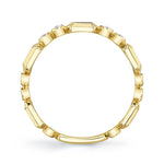 0.06CT 14K Y/G DIAMOND BEZEL GEO CUT BAND