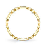 0.06CT 14K Y/G DIAMOND BEZEL GEO CUT BAND