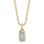 0.07CT 14K Y/G DIAMOND BAGUETTE NECKLACE