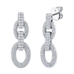 1.44CT 14K W/G DIAMOND LINK EARRING