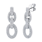 1.44CT 14K W/G DIAMOND LINK EARRING