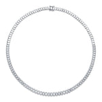 3.07CT 14K W/G DIAMOND BAGUETTE NECKLACE