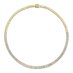3.07CT 14K Y/G DIAMOND BAGUETTE NECKLACE