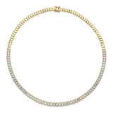 3.07CT 14K Y/G DIAMOND BAGUETTE NECKLACE