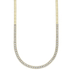 3.07CT 14K Y/G DIAMOND BAGUETTE NECKLACE