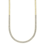 3.07CT 14K Y/G DIAMOND BAGUETTE NECKLACE