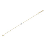 0.04CT 14K2T Y/W DIAMOND PAVE HEART BRACELET