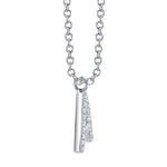 0.09CT 14K W/G DIAMOND PAVE NECKLACE - INITIAL A