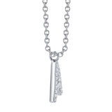 0.09CT 14K W/G DIAMOND PAVE NECKLACE - INITIAL A