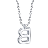 0.11CT 14K W/G DIAMOND PAVE NECKLACE - INITIAL B