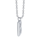 0.11CT 14K W/G DIAMOND PAVE NECKLACE - INITIAL B