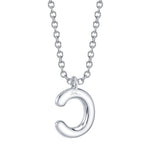 0.08CT 14K W/G DIAMOND PAVE NECKLACE - INITIAL C