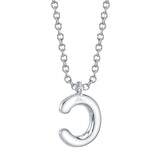 0.08CT 14K W/G DIAMOND PAVE NECKLACE - INITIAL C