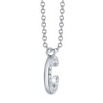 0.08CT 14K W/G DIAMOND PAVE NECKLACE - INITIAL C