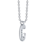 0.08CT 14K W/G DIAMOND PAVE NECKLACE - INITIAL C