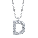 0.10CT 14K W/G DIAMOND PAVE NECKLACE - INITIAL D