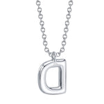 0.10CT 14K W/G DIAMOND PAVE NECKLACE - INITIAL D