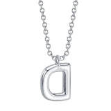 0.10CT 14K W/G DIAMOND PAVE NECKLACE - INITIAL D