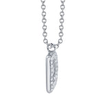 0.10CT 14K W/G DIAMOND PAVE NECKLACE - INITIAL D