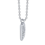 0.10CT 14K W/G DIAMOND PAVE NECKLACE - INITIAL D