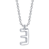 0.07CT 14K W/G DIAMOND PAVE NECKLACE - INITIAL E