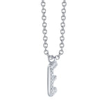0.07CT 14K W/G DIAMOND PAVE NECKLACE - INITIAL E