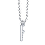 0.08CT 14K W/G DIAMOND PAVE NECKLACE - INITIAL F
