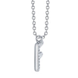 0.08CT 14K W/G DIAMOND PAVE NECKLACE - INITIAL F