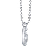 0.10CT 14K W/G DIAMOND PAVE NECKLACE - INITIAL G