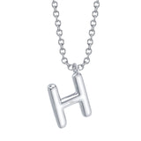 0.09CT 14K W/G DIAMOND PAVE NECKLACE - INITIAL H
