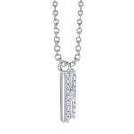 0.09CT 14K W/G DIAMOND PAVE NECKLACE - INITIAL H