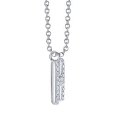 0.09CT 14K W/G DIAMOND PAVE NECKLACE - INITIAL H