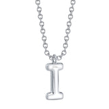 0.06CT 14K W/G DIAMOND PAVE NECKLACE - INITIAL I