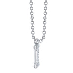 0.06CT 14K W/G DIAMOND PAVE NECKLACE - INITIAL I