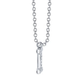 0.06CT 14K W/G DIAMOND PAVE NECKLACE - INITIAL I