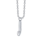 0.06CT 14K W/G DIAMOND PAVE NECKLACE - INITIAL J